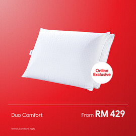 Dunlopillo Duo Comfort Natural Latex Microfibre Filling Pillow 